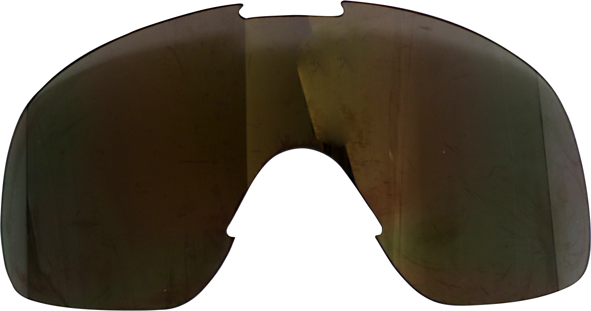 BILTWELL Overland Goggle Lens in gold and smoke mirror finish, designed for motorcycle goggles by Bill's Exhausts.