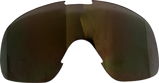 BILTWELL Overland Goggle Lens in gold and smoke mirror finish, designed for motorcycle goggles by Bill's Exhausts.