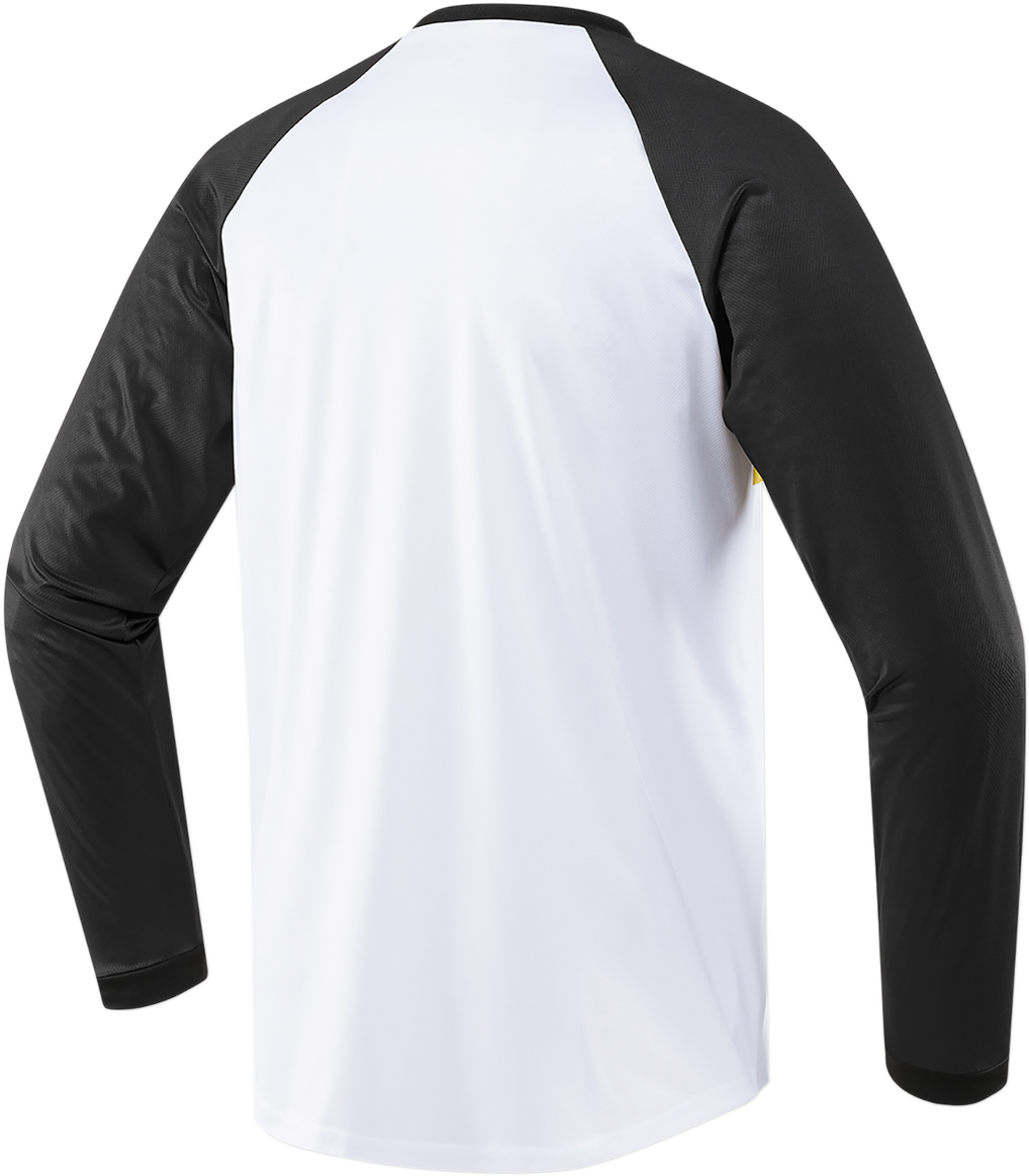 Bill's Exhausts ICON Status Gold Jersey, medium size with bold branding and stylish design on the fabric.
