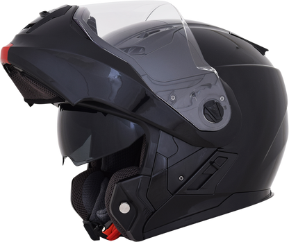 Gloss black AFX FX-111 motorcycle helmet with XL size, featuring a sleek design and clear visor.
