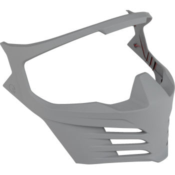 Bill's Exhausts ICON Elsinore™ helmet mask in Rubatone Gray, motorcycle helmet part with matte gray finish.