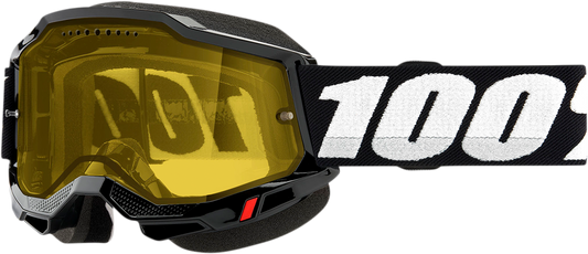 100% Accuri 2 Snow Goggles - Black - Yellow 50021-00001 - Howling Moto