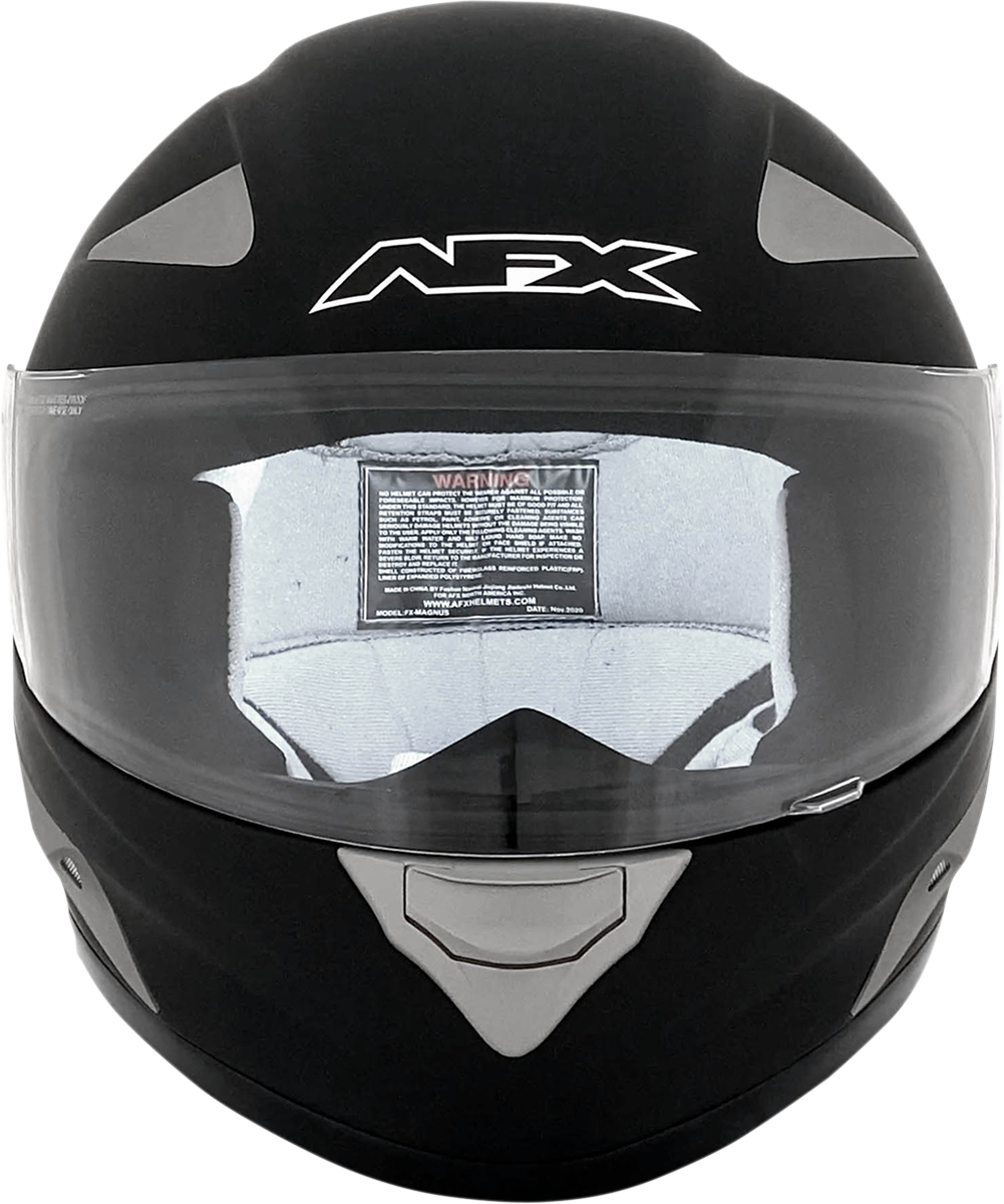 Black AFX FX-Magnus helmet in flat black color, 3XL size, featuring a sleek helmet design with matte finish and modern style.