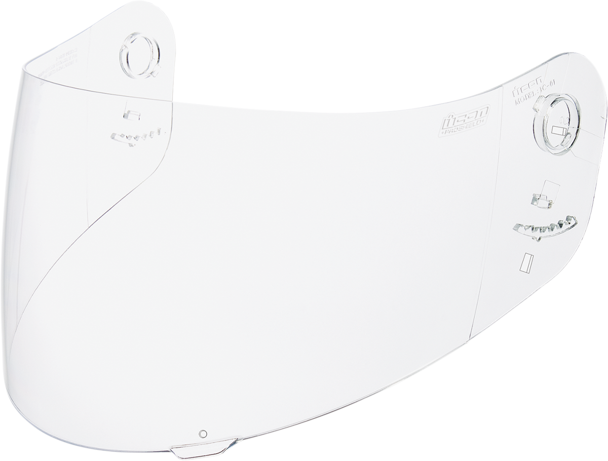 Bill's Exhausts ICON Proshield™ clear helmet part, protective face shield with transparent visor for motorcycle helmets.