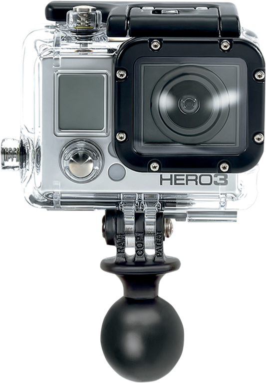 Bill's Exhausts RAM Mount Ball Mount with GoPro base for engine applications, featuring durable construction and secure attachment.
