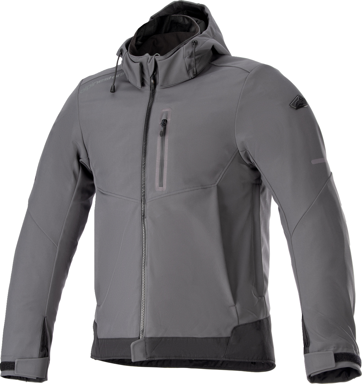 Alpinestars Neo Waterproof Jacket in gray and black, 2XL, featuring a sleek design with waterproof material and adjustable features.