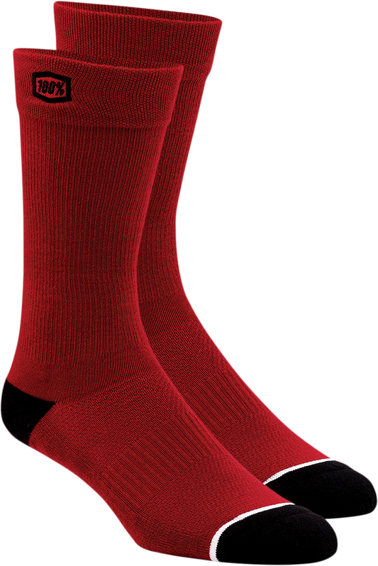 100% Solid Socks - Red - Large/XL 20050-00007 - Howling Moto
