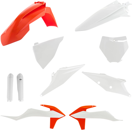 ACERBIS Full Replacement Body Kit - OEM White/Orange 2726497118 - Howling Moto