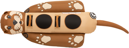 Airhead Sports Group Otter Riding Tube by Bill's Exhausts, a bright orange towable water tube for fun on the water.