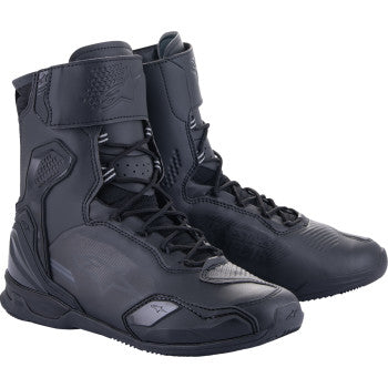 Black Alpinestars Superfaster shoes, US size 13, featuring sleek design and durable construction for athletic or casual wear.