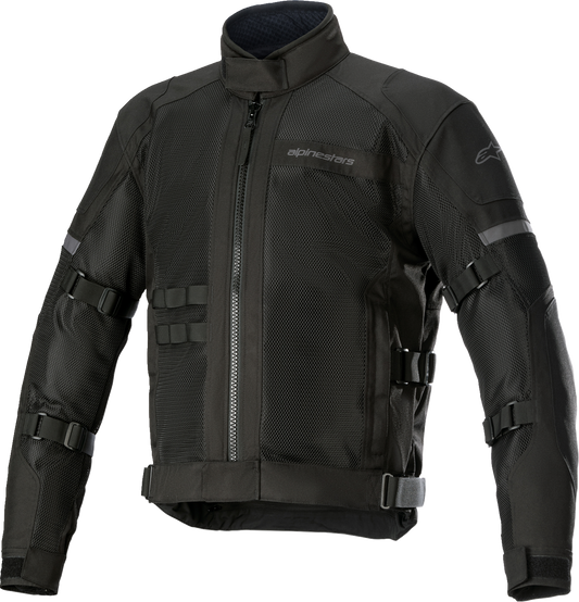 Alpinestars Crosshill WP Air Jacket in black, 4XL size, featuring lightweight, waterproof motorcycle jacket design with vents.