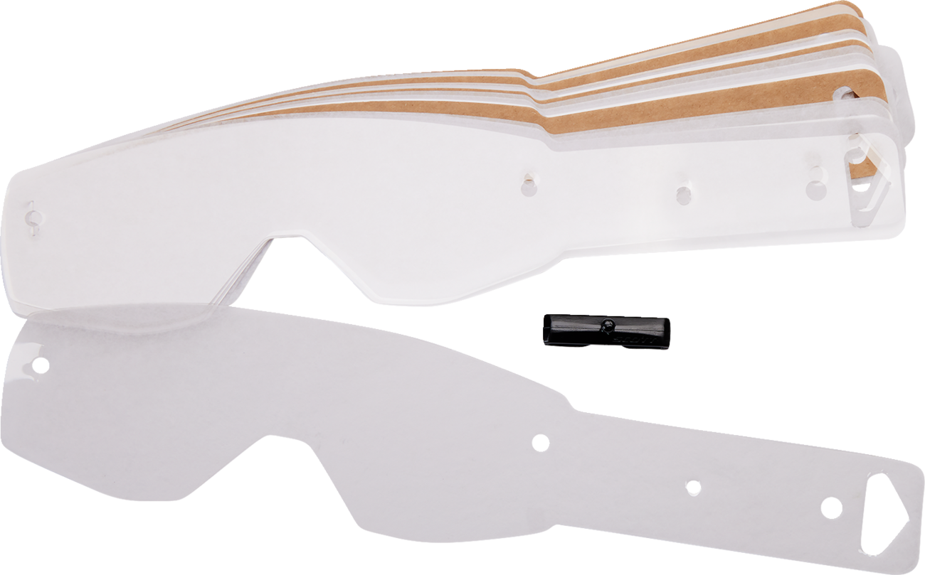 Bill's Exhausts SCOTT Primal/Split Tear-Offs engine tear-offs, 20 pack for motorcycle helmets, designed for easy removal and protection.