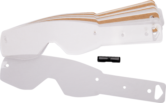 Bill's Exhausts SCOTT Primal/Split Tear-Offs engine tear-offs, 20 pack for motorcycle helmets, designed for easy removal and protection.