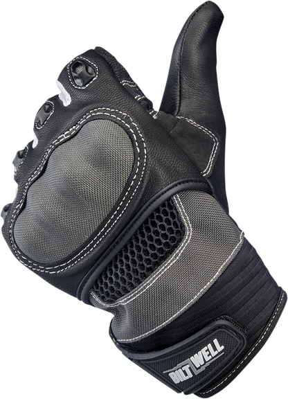 Gray BILTWELL Bridgeport Gloves in XL size, showing the durable leather construction and detailed stitching.