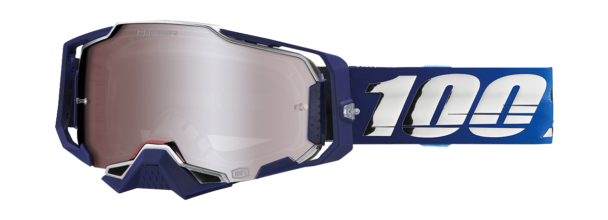 100% Armega Goggles - Novel - HiPER Silver Mirror 50003-00006 - Howling Moto