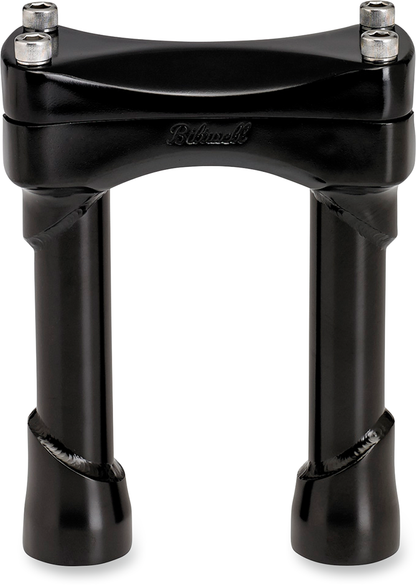 Black BILTWELL Risers Murdock 6-inch handlebar risers for motorcycle handlebars, designed for easy installation and enhanced comfort.