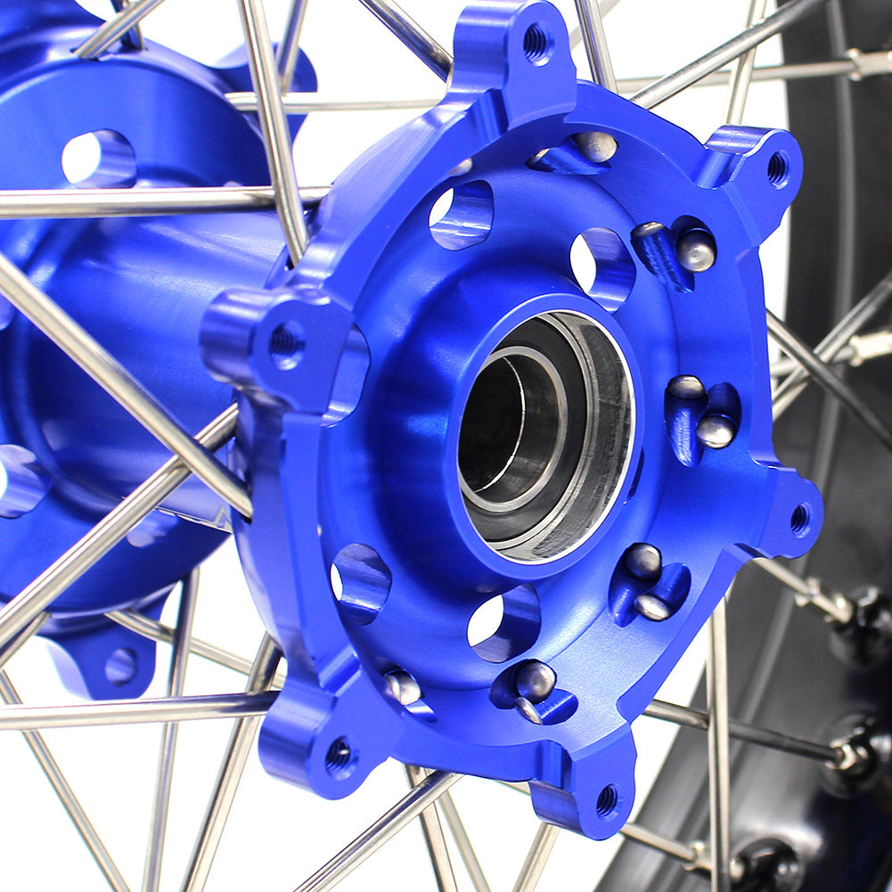 KKE 17Inch KX250F KX450F 2006-2021 For KAWASAKI Supermoto Alloy Wheels Rim Blue - Howling Moto