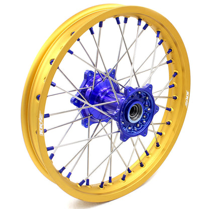 KKE 2.15*19 Casting Rear Wheel for Yamaha YZ125 YZ250 1999-2020 YZ250F 2001-2020 YZ450F 2003 Blue Hub Gold Rim - Howling Moto