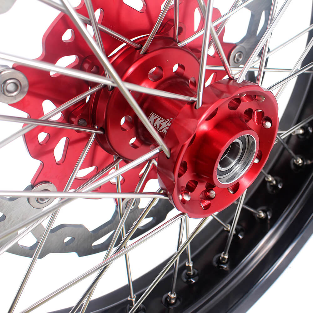 KKE 3.5 & 4.25 Cush Drive Supermoto Wheels for Honda XR400R XR600R - Howling Moto