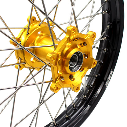 KKE 21 & 19 Wheels for Suzuki RMZ250 2007 RMZ450 2005-2024 Gold&Black - Howling Moto