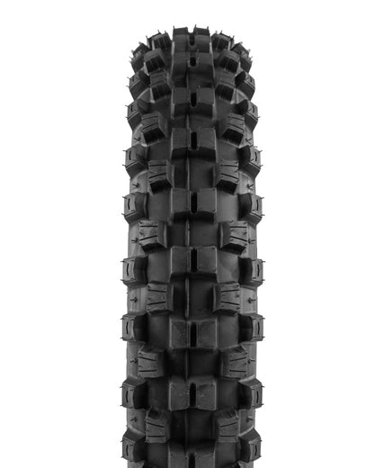 ProTaper SMX 04 rear motorcycle tire 100/100-18M/C with tread pattern, branded by Bill's Exhausts on a motorcycle wheel