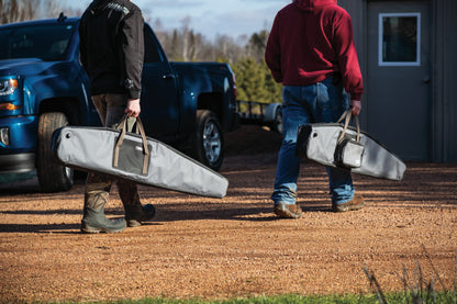 Kuryakyn Torke Dry Rifle Case, waterproof and submersible protection for hunting and range use, shown with rifle inside.