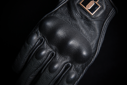 Black ICON Women's Pursuit Classic™ gloves in large size, showing sleek design and comfort features from Bill's Exhausts.