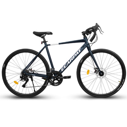 Hycline Dorace SLR 700x28C bicycle tires mounted on a wheel, lightweight and durable for road cycling.