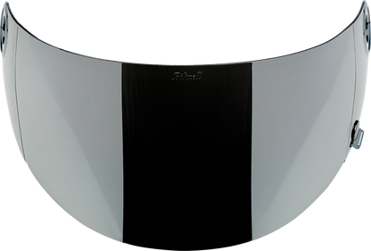 Chrome mirror shield for BILTWELL Gringo S Gen 2 helmet, motorcycle helmet parts, designed by Bill's Exhausts.