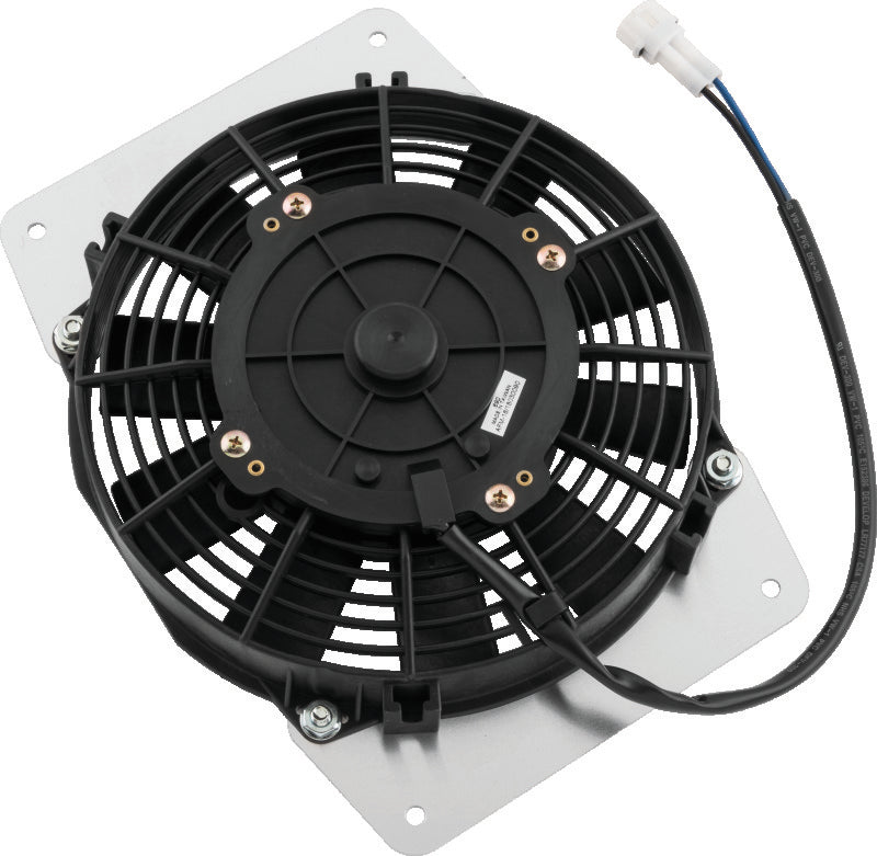 QuadBoss cooling fan assembly for Yamaha YFM400 Grizzly ATV and UTV, part #463745, showing the fan and mounting components.