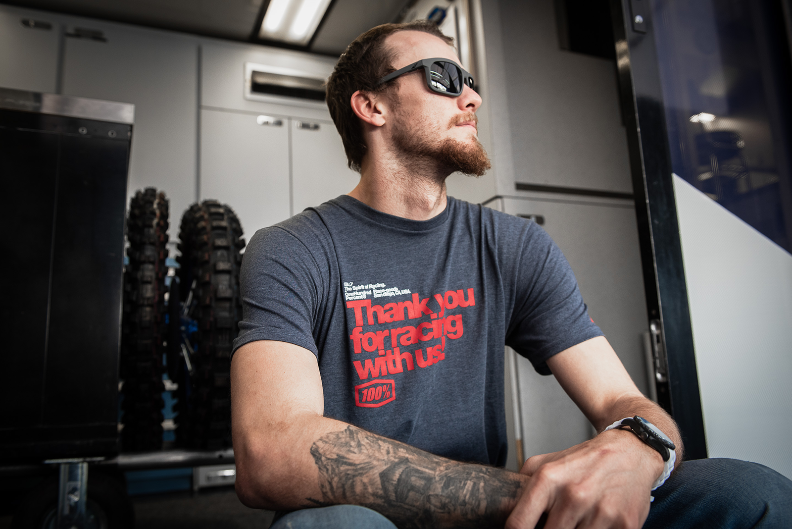 100% Hakan Sunglasses - Gray - Smoke 61036-188-57 - Howling Moto