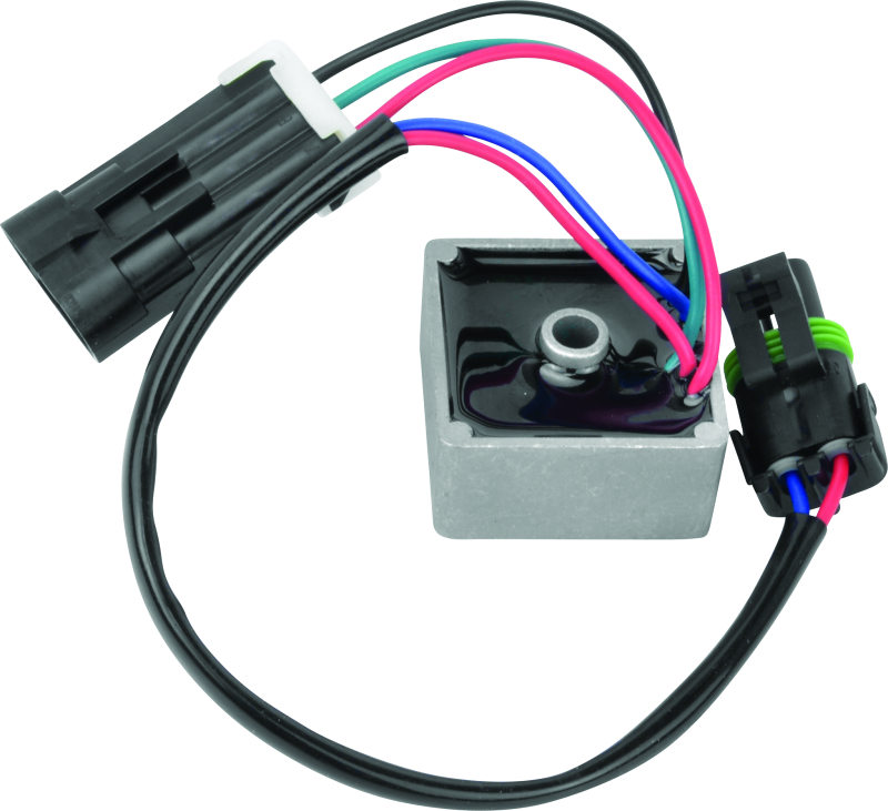 QuadBoss Turf Mode Relay for Polaris Ranger and General models, part 402297, shown in this image with electrical connectors and relay housing.