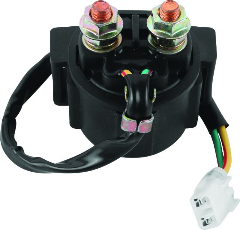 QuadBoss Honda ATC200ES Big Red starter solenoid and relay part #463779, showing the black electrical component with wiring connections.