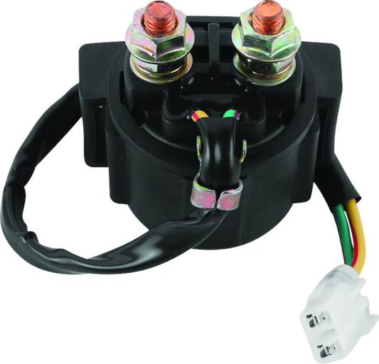 QuadBoss Honda ATC200ES Big Red starter solenoid and relay part #463779, showing the black electrical component with wiring connections.