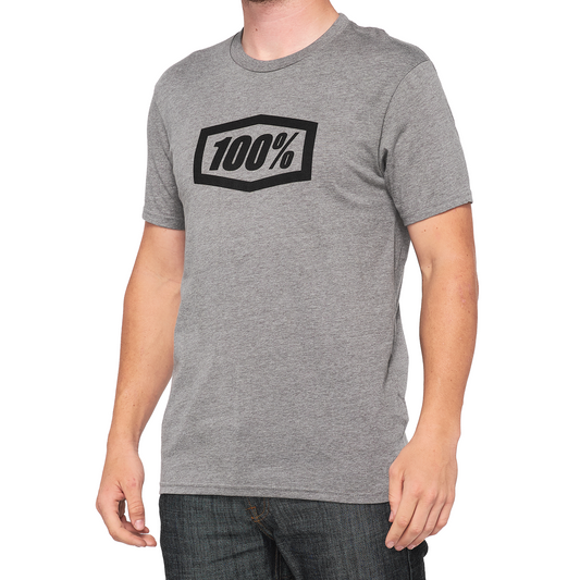Bill's Exhausts 100% Icon T-Shirt in Heather Gray, medium size, casual cotton tee with graphic design.