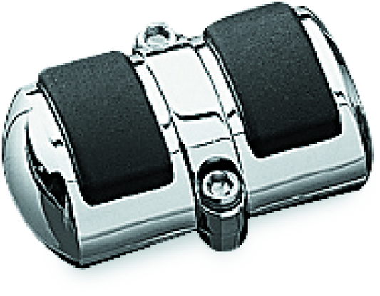 Kuryakyn small chrome shift peg cover for Yamaha V Star models, designed to enhance bike style and functionality.