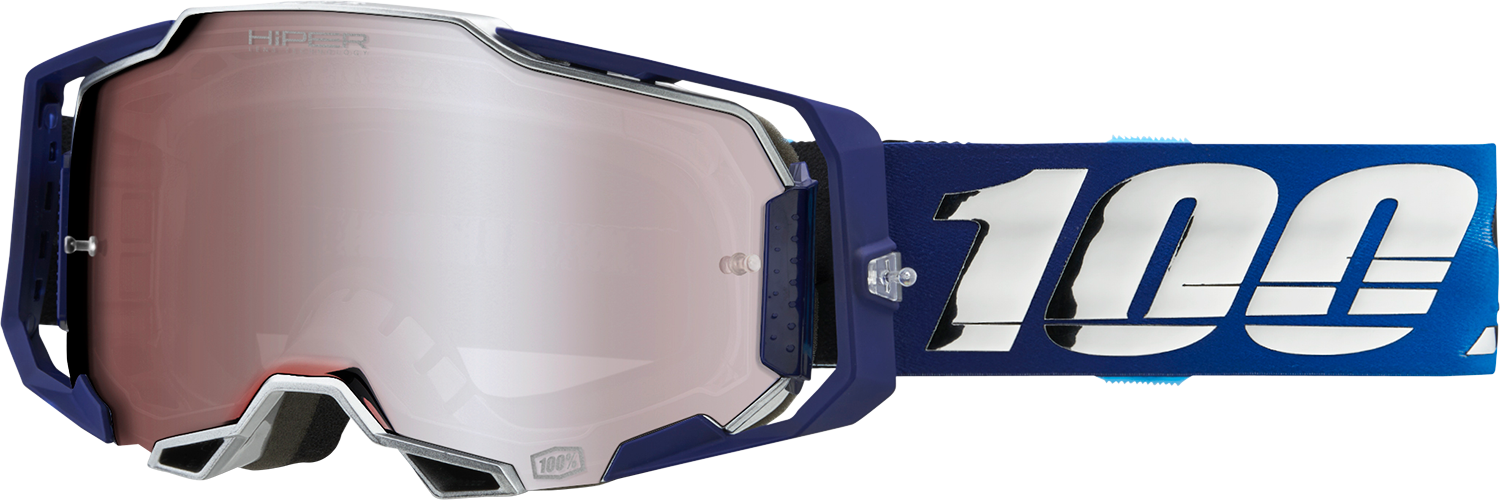 100% Armega Goggles - Novel - HiPER Silver Mirror 50003-00006 - Howling Moto