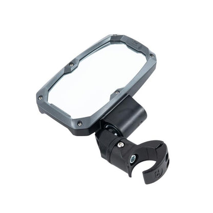 Seizmik Embark side view mirrors for UTVs, adjustable 1.75 to 2 inches ROP clamp pair, mounted on UTV roll cage.