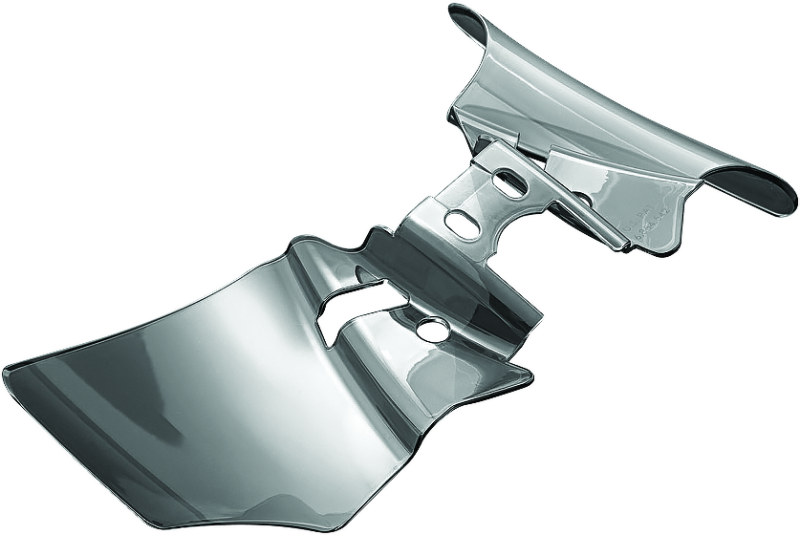 Kuryakyn Saddle Shields heat deflectors installed on Dyna motorcycle models from 2004 to 2006, protecting rider's legs from heat