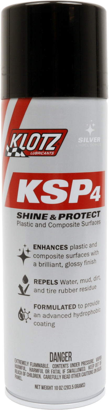 KLOTZ KSP4 Shine & Protect 10 oz car surface coating applied to vehicle's exterior for a glossy, protected finish.