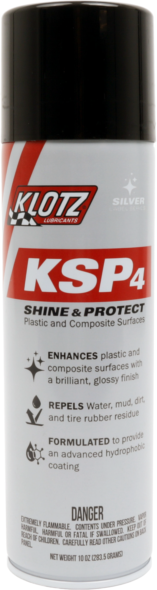 KLOTZ KSP4 Shine & Protect 10 oz car surface coating applied to vehicle's exterior for a glossy, protected finish.