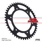JT rear steel sprocket 40T for 520 chain, showing durable metal construction with gear teeth for motorcycle or bike drivetrain.