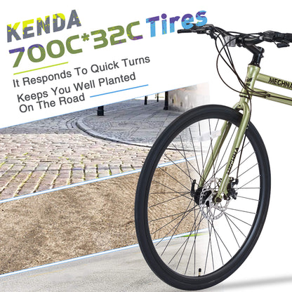 Hycline Meghna Fevo 700×32C bicycle tire with black rubber tread and sidewall for road cycling and bike performance.