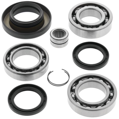 QuadBoss rear differential bearing and seal kit for Honda TRX500 FourTrax Foreman models, featuring components for rear axle repair.