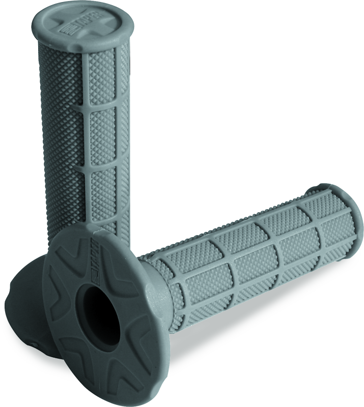 Soft light gray ProTaper 1/2 Waffle Grips for speed and strength, designed for motorcycle handlebars by Bill's Exhausts.
