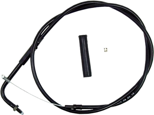 Motion Pro Blackout Idle Cable part 06-2214 for motorcycle maintenance, shown in black with metal fittings.