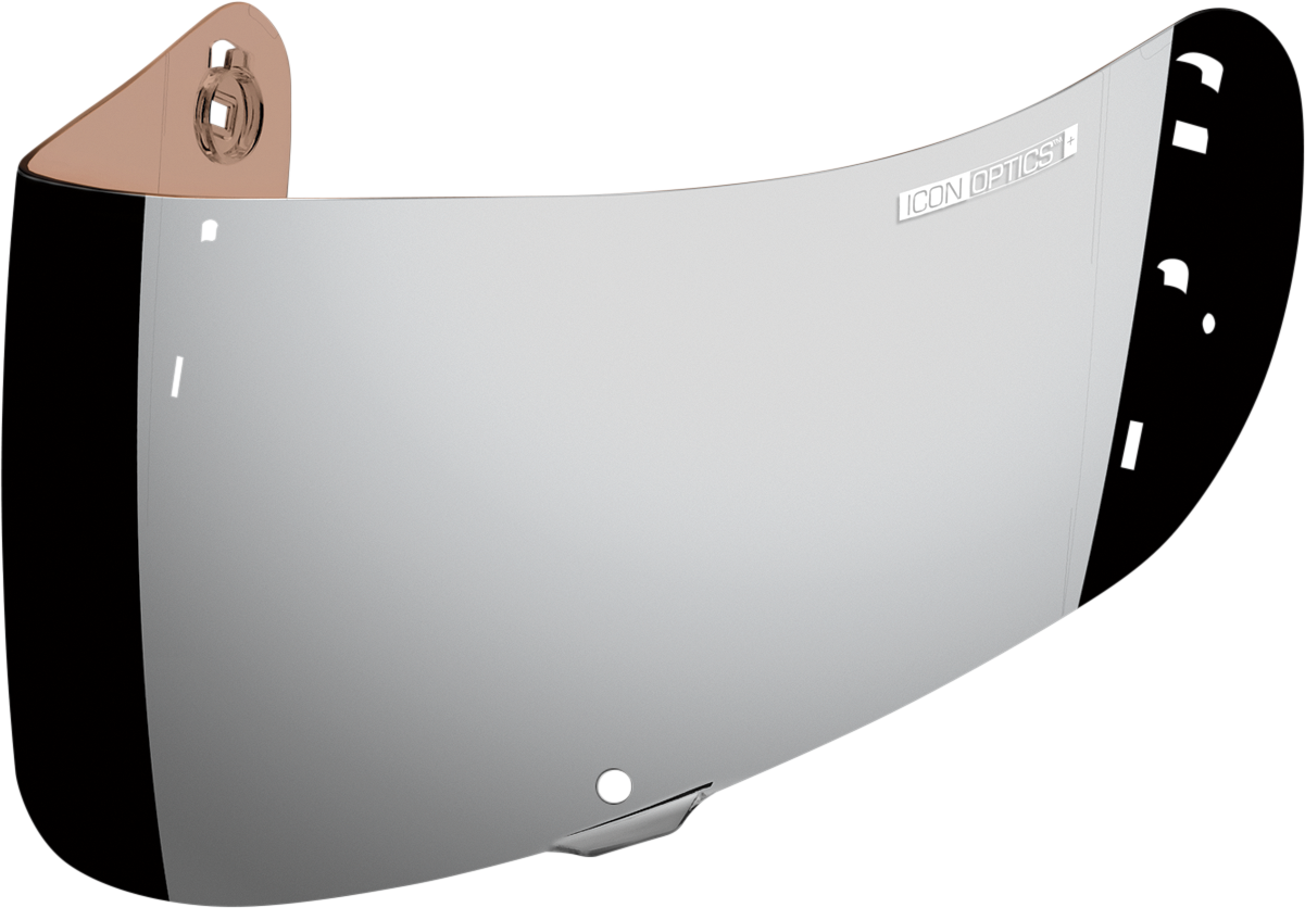 ICON Optics Pinlock®-Ready Shield for RST Silver motorcycle helmet, clear visor with secure mounting, compatible with Bill's Exhausts helmets