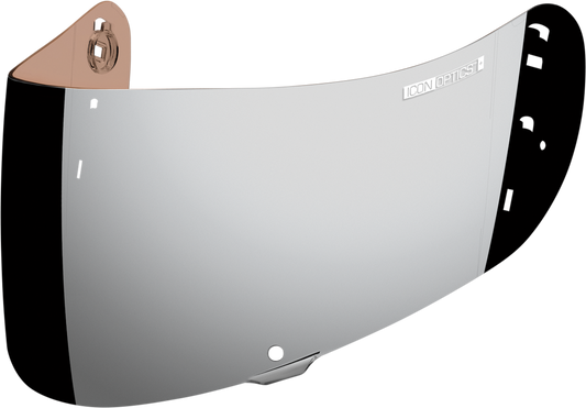 ICON Optics Pinlock®-Ready Shield for RST Silver motorcycle helmet, clear visor with secure mounting, compatible with Bill's Exhausts helmets