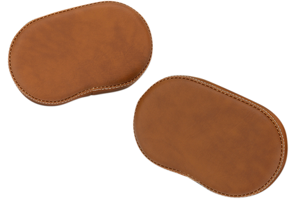 SHOW CHROME Deluxe Passenger Armrest in tan for Indian motorcycle engine, designed for comfort and style by Bill's Exhausts.