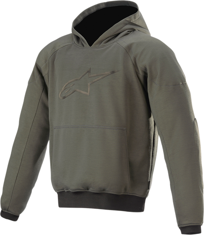 Green Bill's Exhausts Ageless Hoodie in small size, featuring a comfortable fit and casual style with the Alpinstars branding.